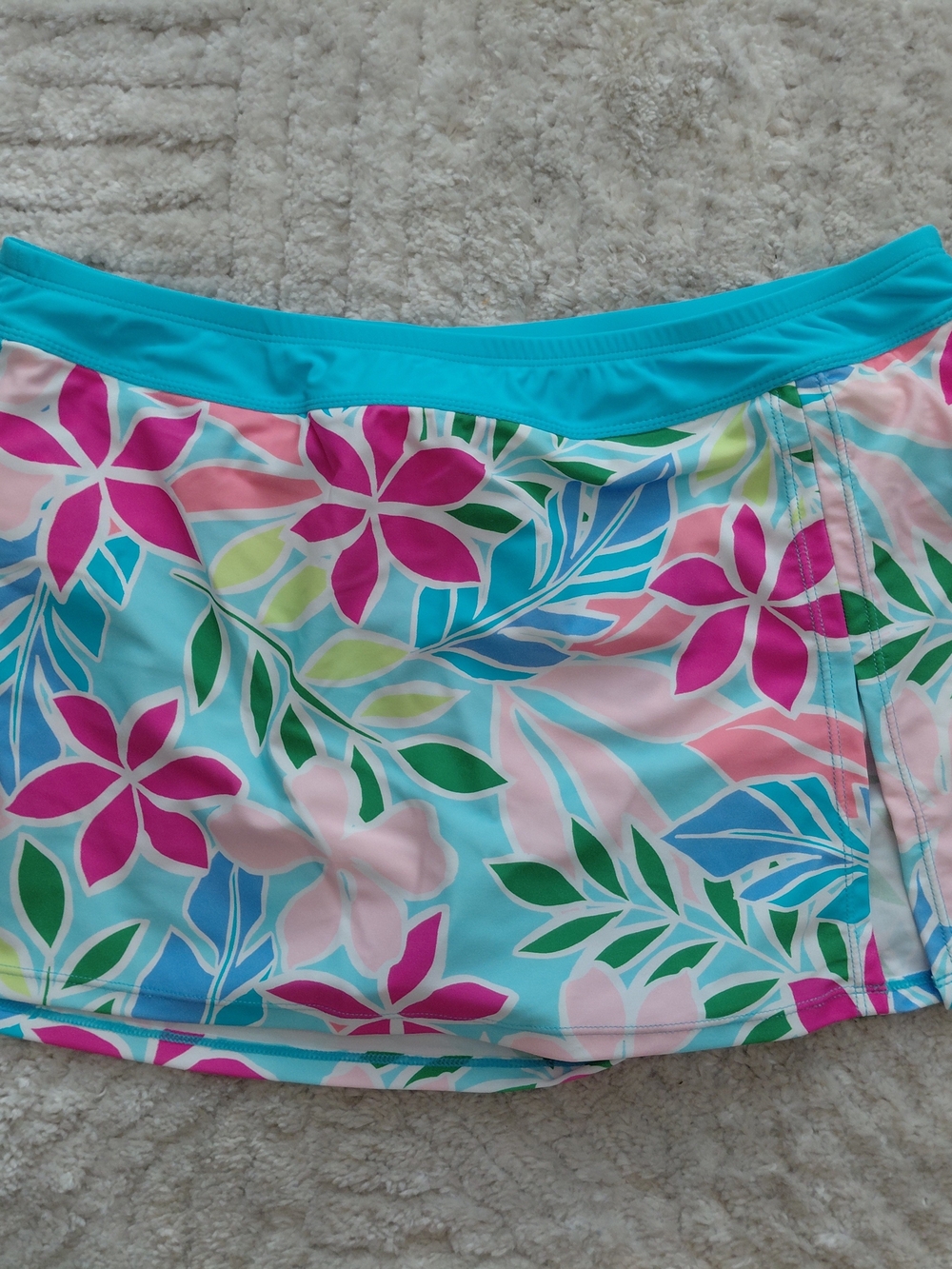 Crown & Ivy White Aqua Mist Swim  Skirt